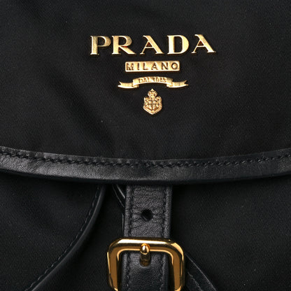 Prada Tessuto Nylon Soft Calfskin Backpack Black 6 of 10