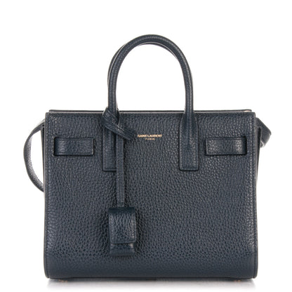 Saint Laurent Grained Calfskin Nano Sac De Jour Marine 1 of 7
