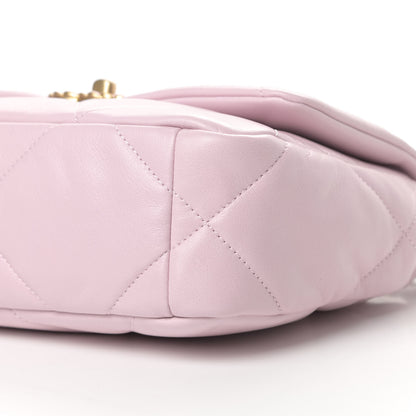 Chanel Lambskin Quilted Medium Chanel 19 Flap Light Pink 10 of 12