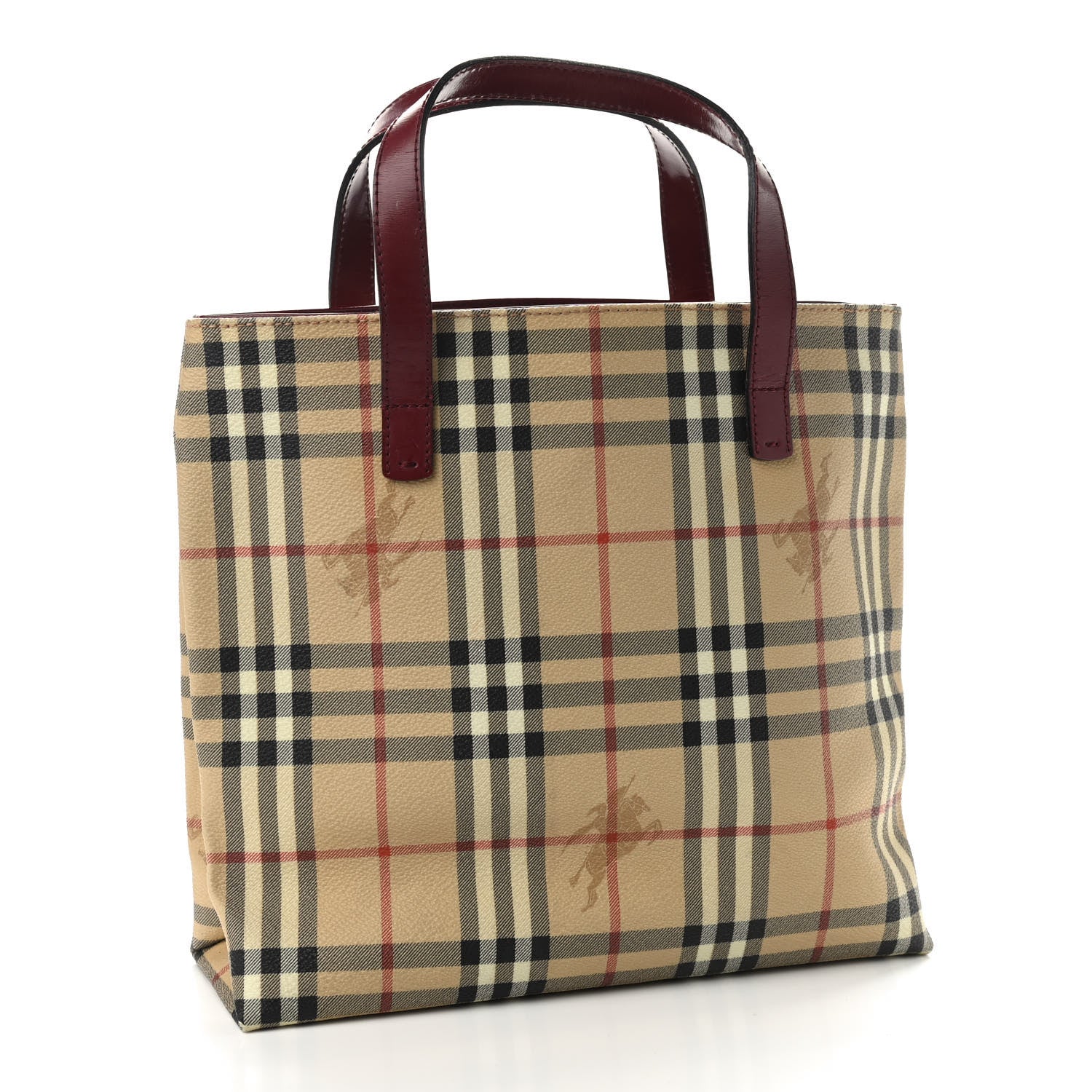 Burberry Haymarket Check Medium Tote Red 2 of 11