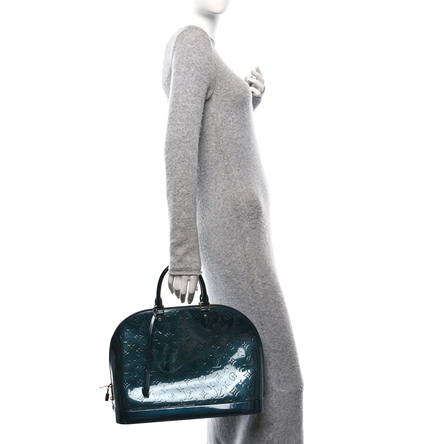 Louis Vuitton Vernis Alma GM Blue Nuit 2 of 11