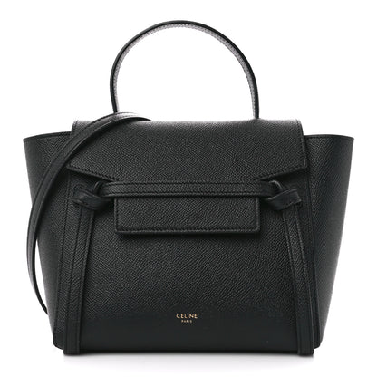 Celine Grained Calfskin Nano Belt Bag Black 1 of 10