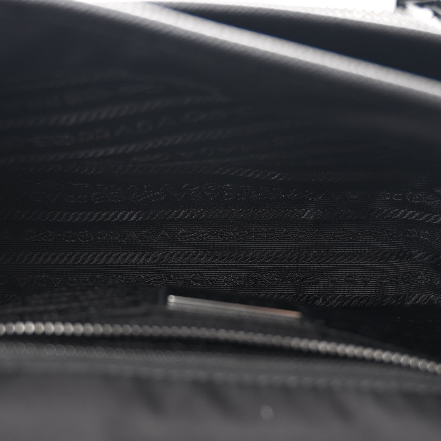 Prada Re-Nylon Saffiano Pocket Double Snap Buckle Shoulder Bag Black 5 of 12