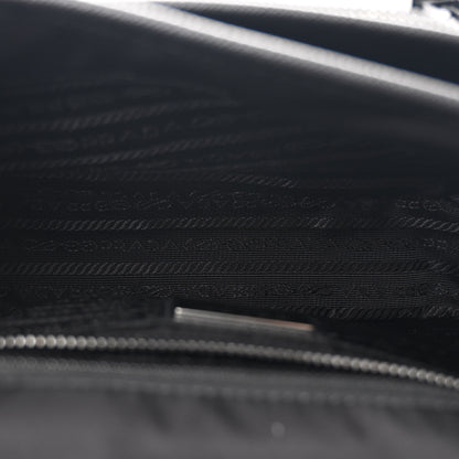 Prada Re-Nylon Saffiano Pocket Double Snap Buckle Shoulder Bag Black 5 of 12