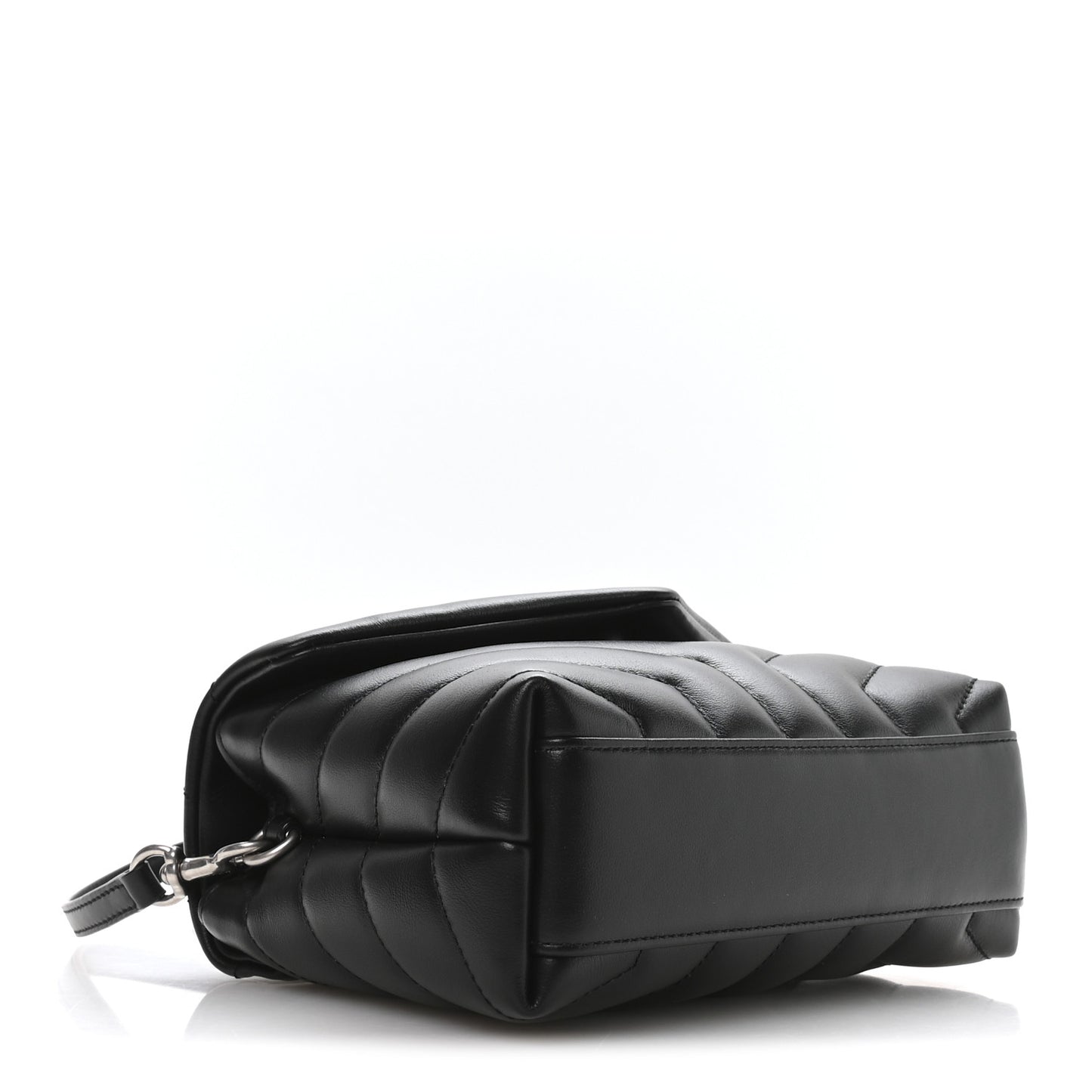Calfskin Y Quilted Monogram Toy Loulou Crossbody Bag Black
