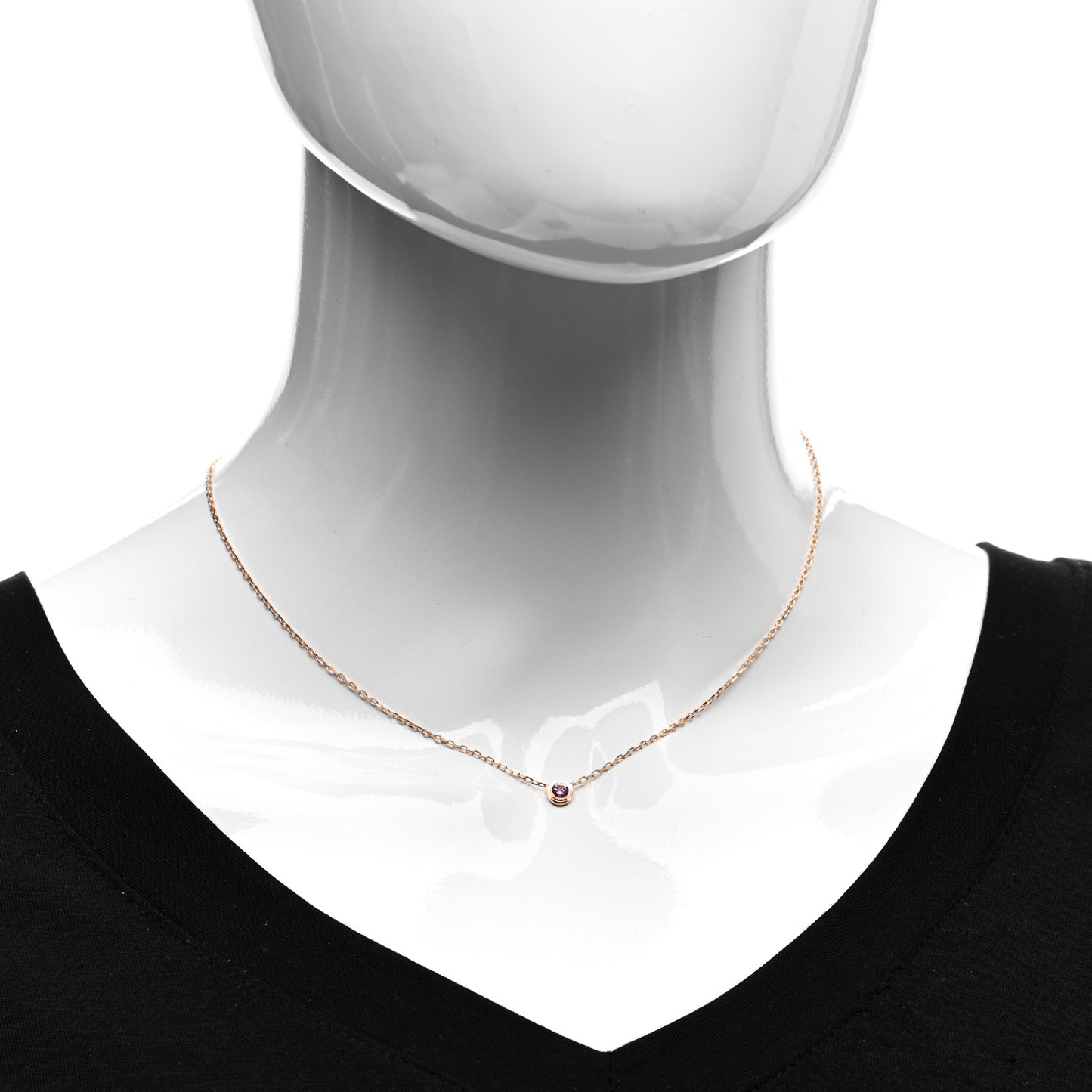 18K Pink Gold Pink Sapphire D'Amour Pendant Necklace