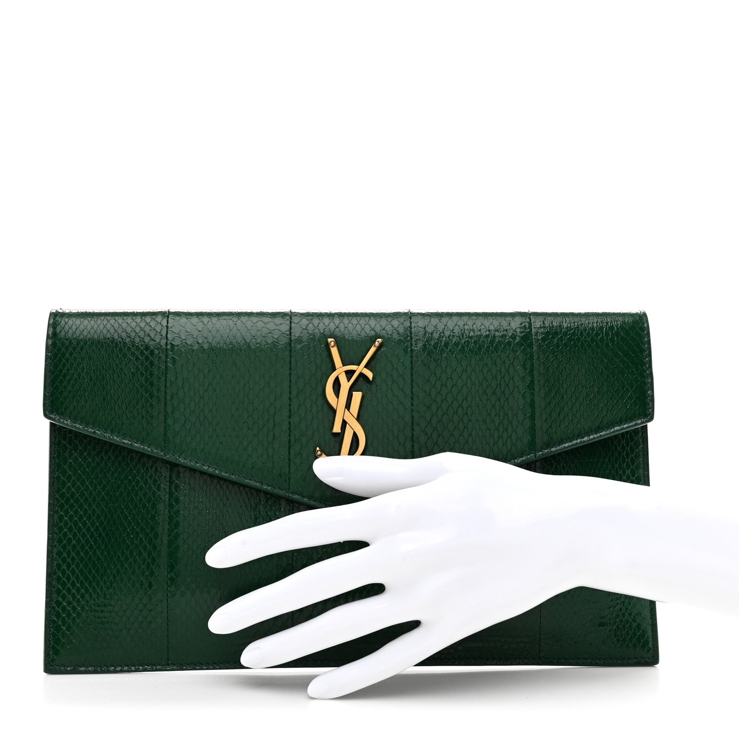 Saint Laurent Ayers Uptown Monogram Pouch Verte Praire 2 of 7