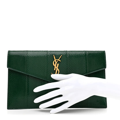 Saint Laurent Ayers Uptown Monogram Pouch Verte Praire 2 of 7