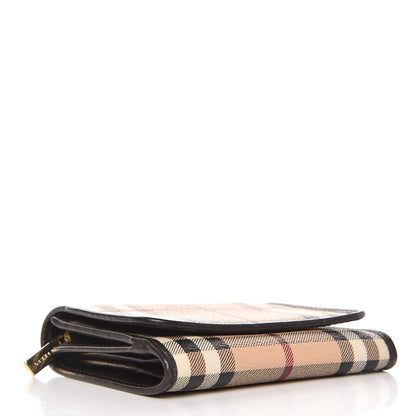Burberry Haymarket Check Medium Leighton Wallet Chocolate 4 of 8