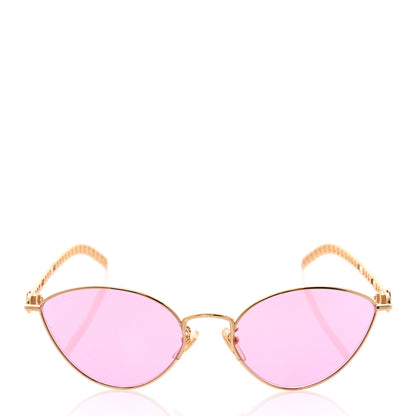 Gucci Metal Chain Cat Eye GG0977S Sunglasses Havana Pink 2 of 7
