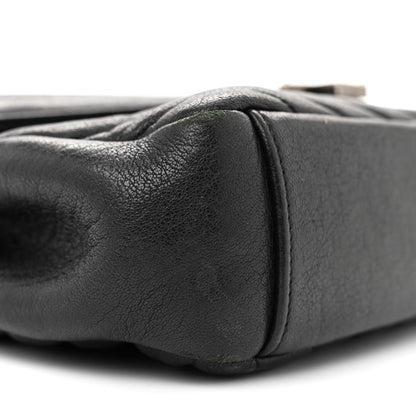 Saint Laurent Sheepskin Matelasse Chevron Monogram Medium College Bag Black 9 of 15