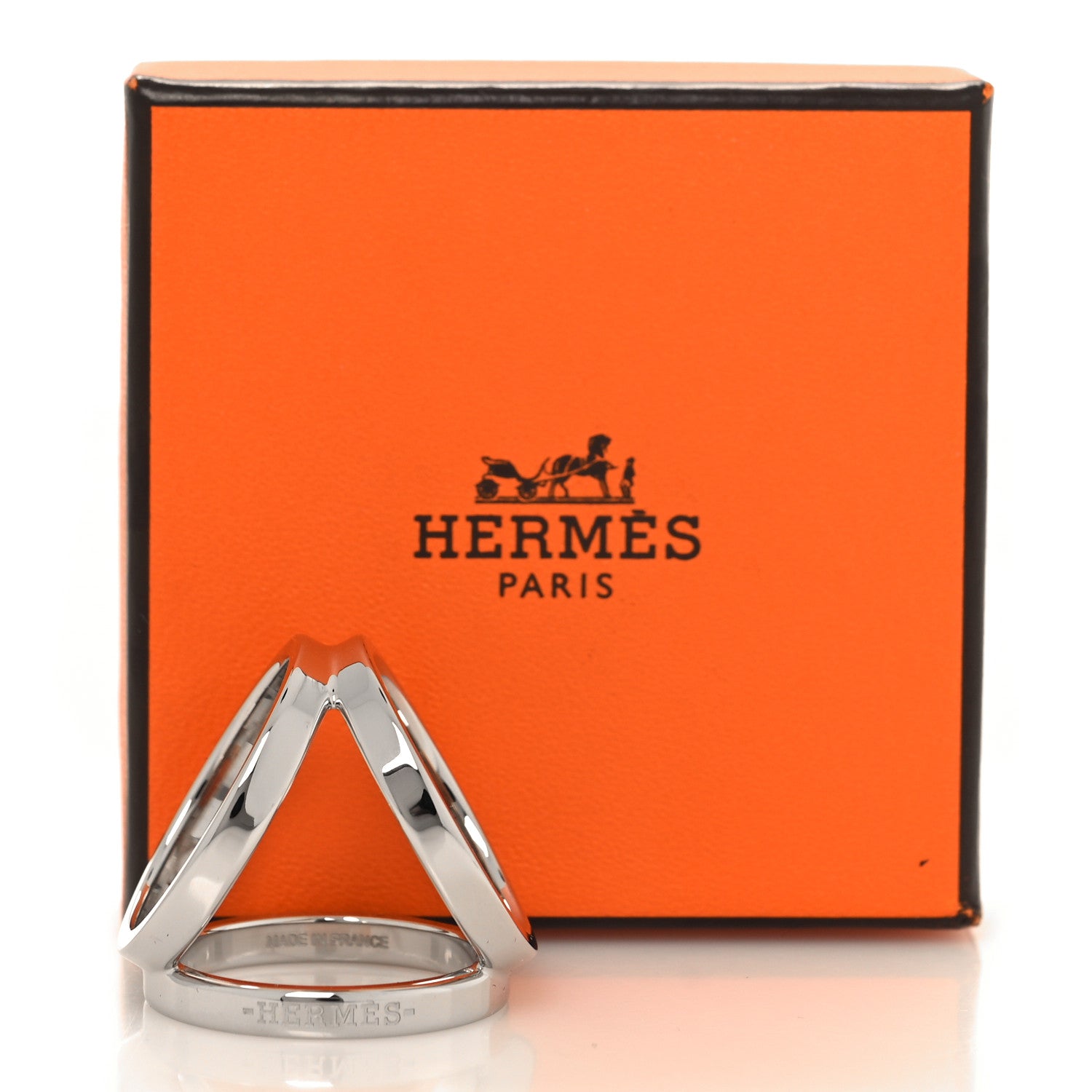 Hermes Palladium Trio Scarf Ring 5 of 5