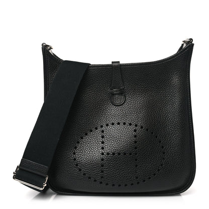 Hermes Taurillon Clemence Evelyne III PM Black 1 of 11
