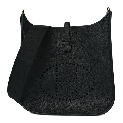 Hermes Taurillon Clemence Evelyne III PM Black 1 of 11