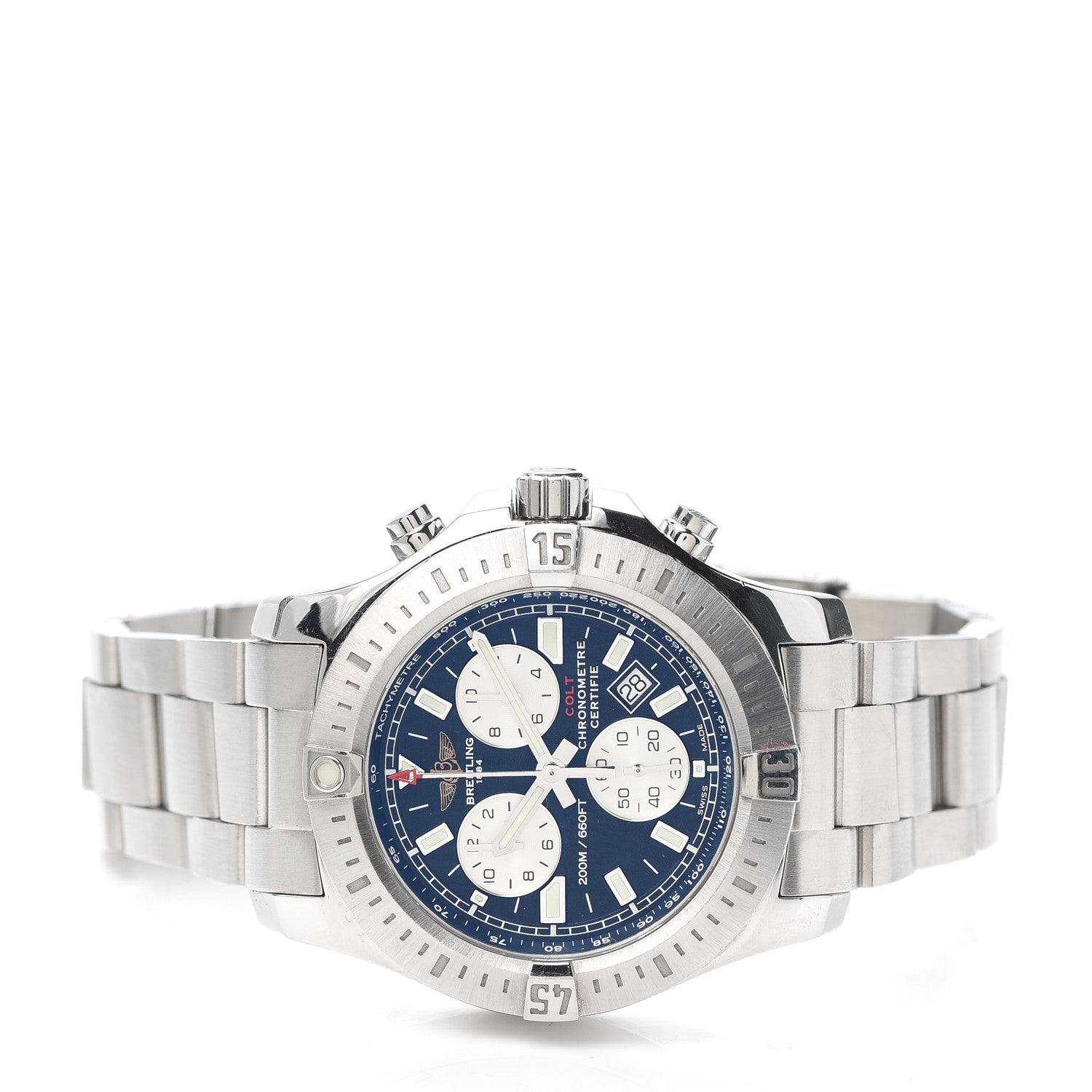 Breitling Stainless Steel 44mm Colt Chronograph Quartz Watch Blue A73388 2 of 5