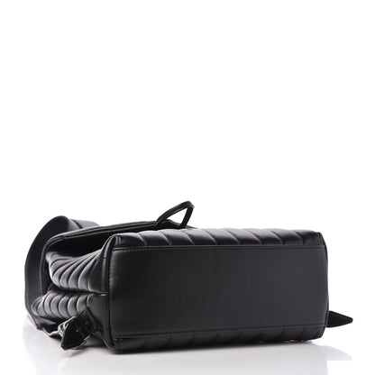Saint Laurent Calfskin Y Quilted Monogram Small Loulou Backpack Black 4 of 10