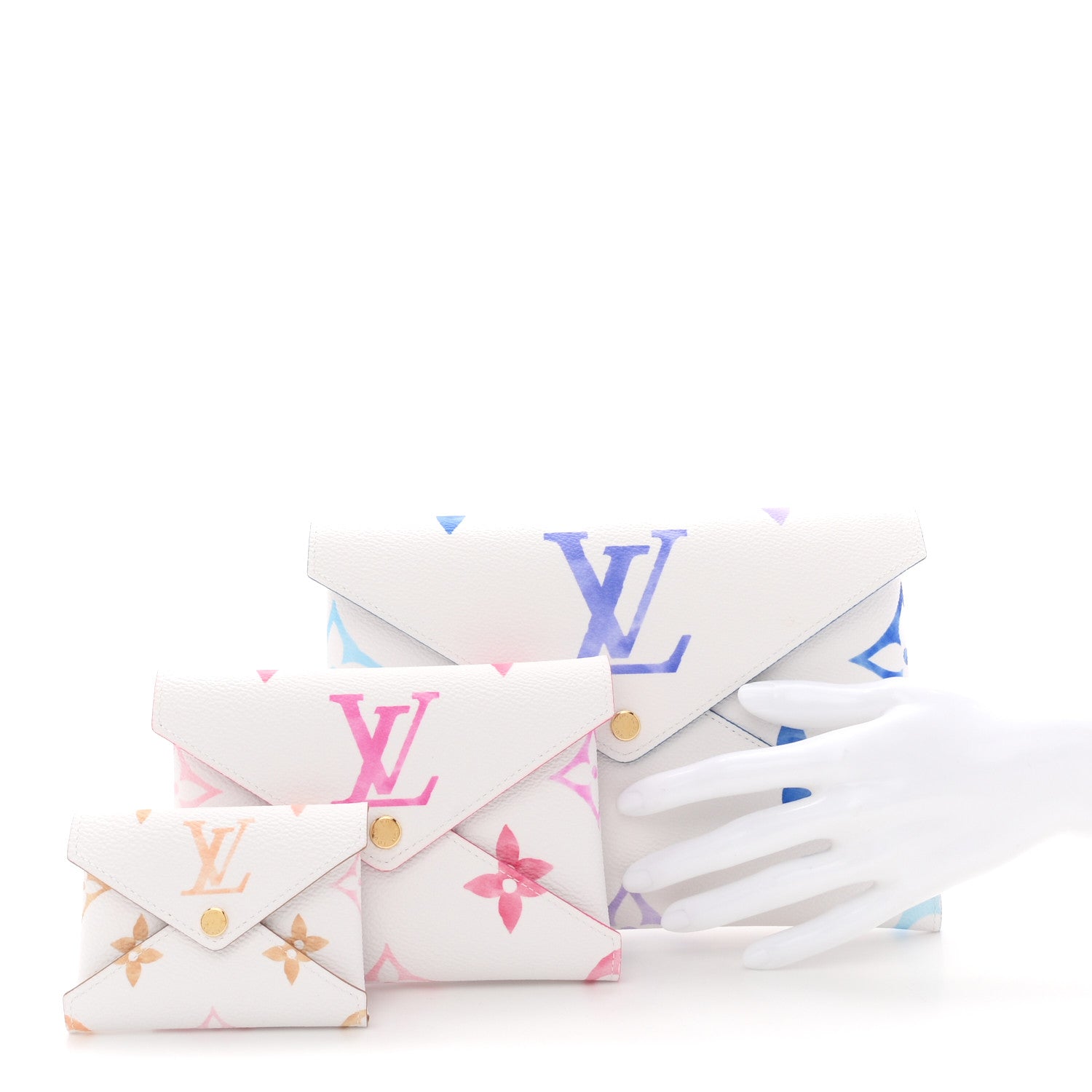 Louis Vuitton Monogram Giant By The Pool Kirigami Pochette Set Blue Rose Beige 2 of 8