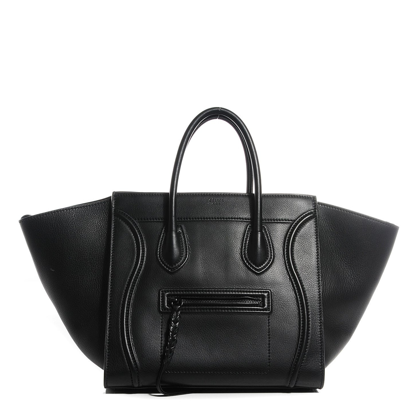 Supple Calfskin Medium Phantom Luggage Black