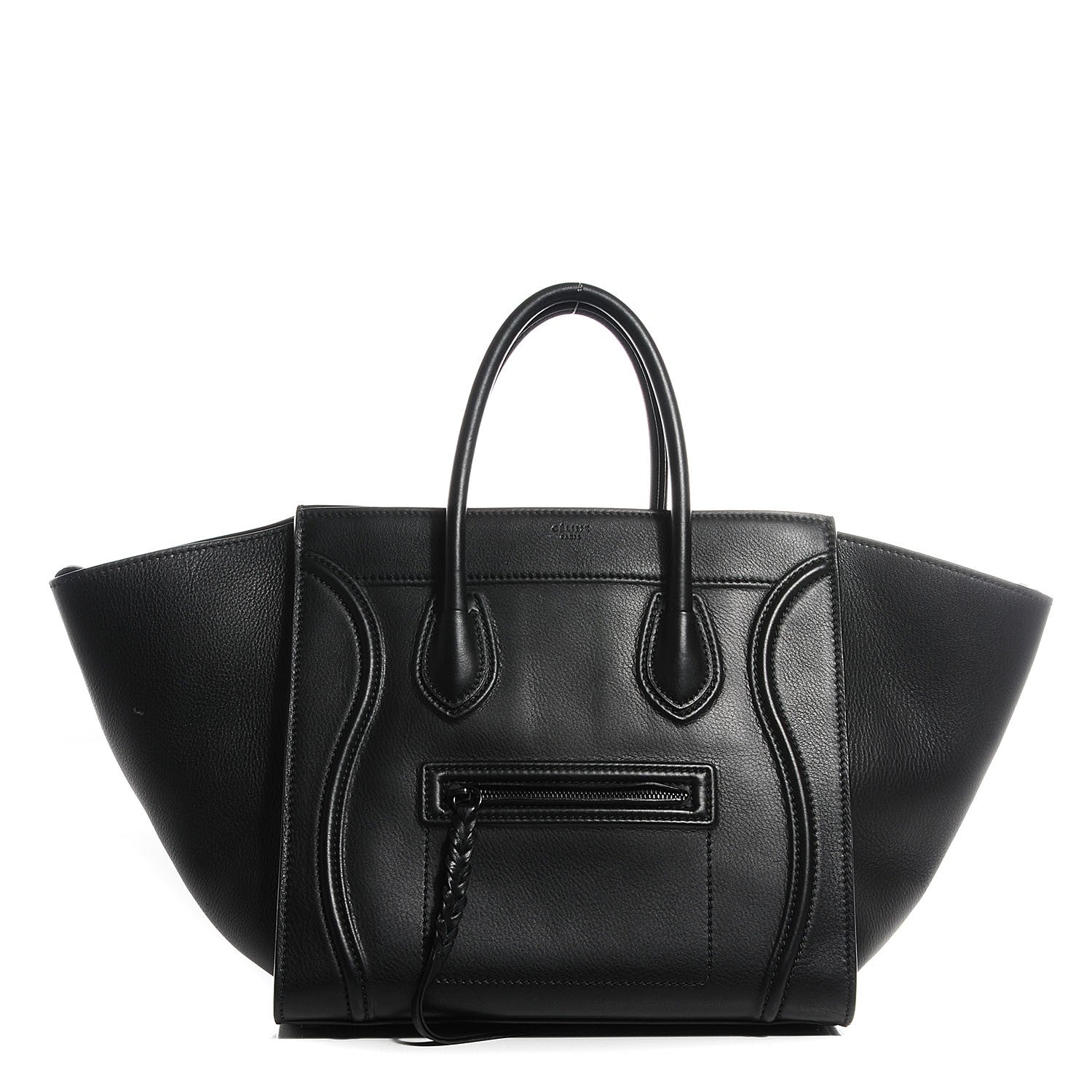 Celine Supple Calfskin Medium Phantom Luggage Black 1 of 8