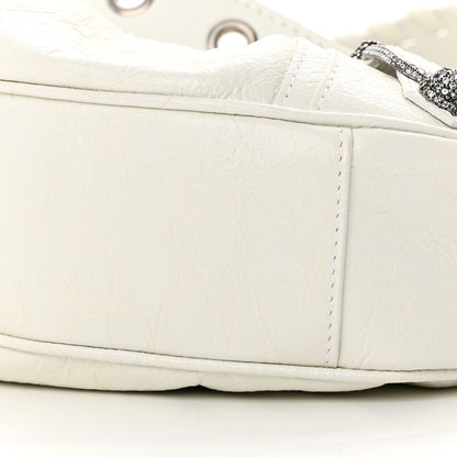 Balenciaga Agneau Arena Crystal Le Cagole Shoulder Bag XS Optic White 10 of 14
