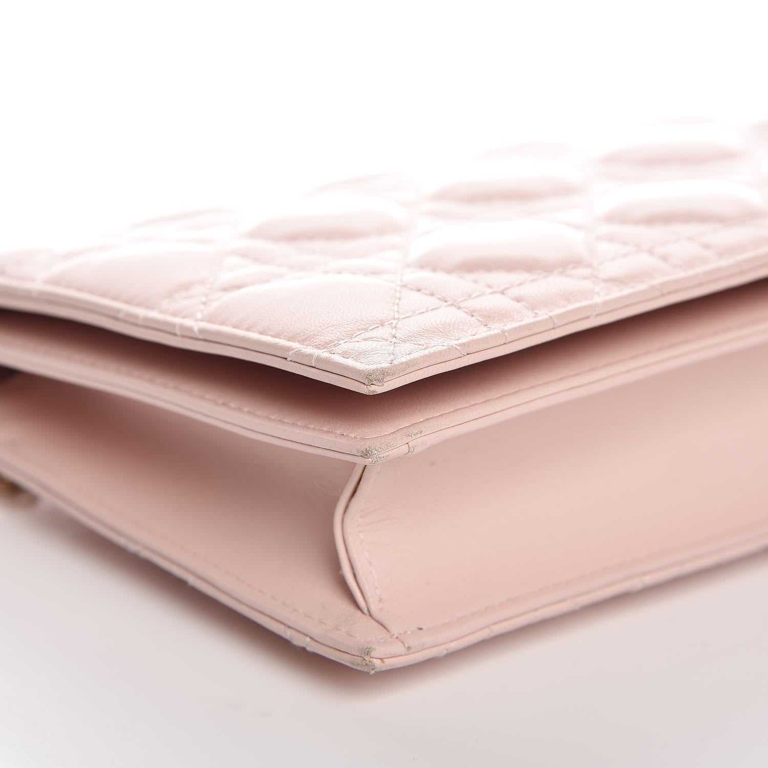 Christian Dior Lambskin Cannage Lady Dior Convertible Clutch Pink 8 of 11