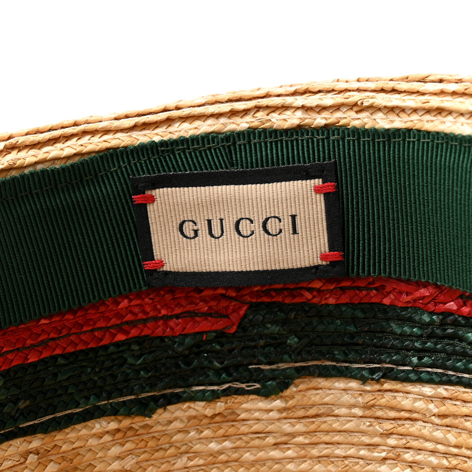 Gucci Abaca Straw Web Fedora Hat M 8 of 11