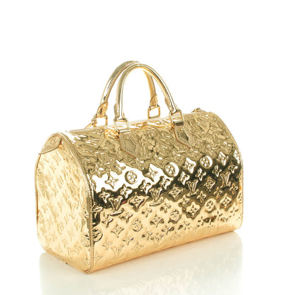 Louis Vuitton Monogram Miroir Speedy 35 Gold 3 of 7