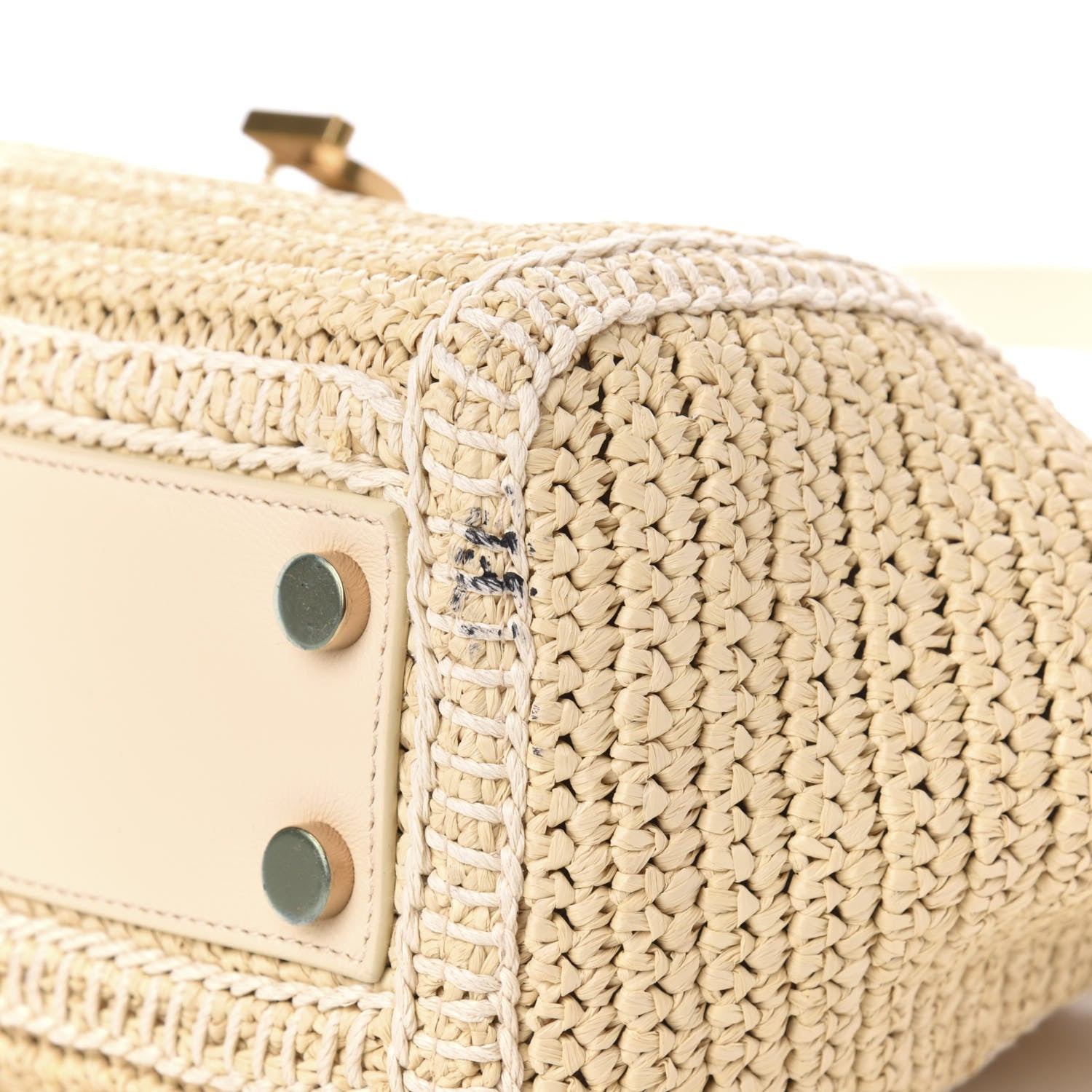 Saint Laurent Raffia Baby Monogram Downtown Cabas Naturale 10 of 11