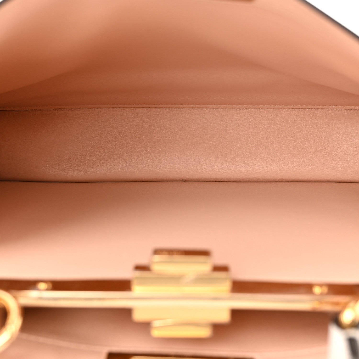 Fendi Vitello Seta Shiny Nappa Medium Peekaboo I SEE U Satchel Ghiaia Light Rose 5 of 14