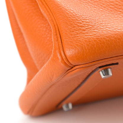 Hermes Taurillon Clemence Birkin 35 Orange 13 of 16
