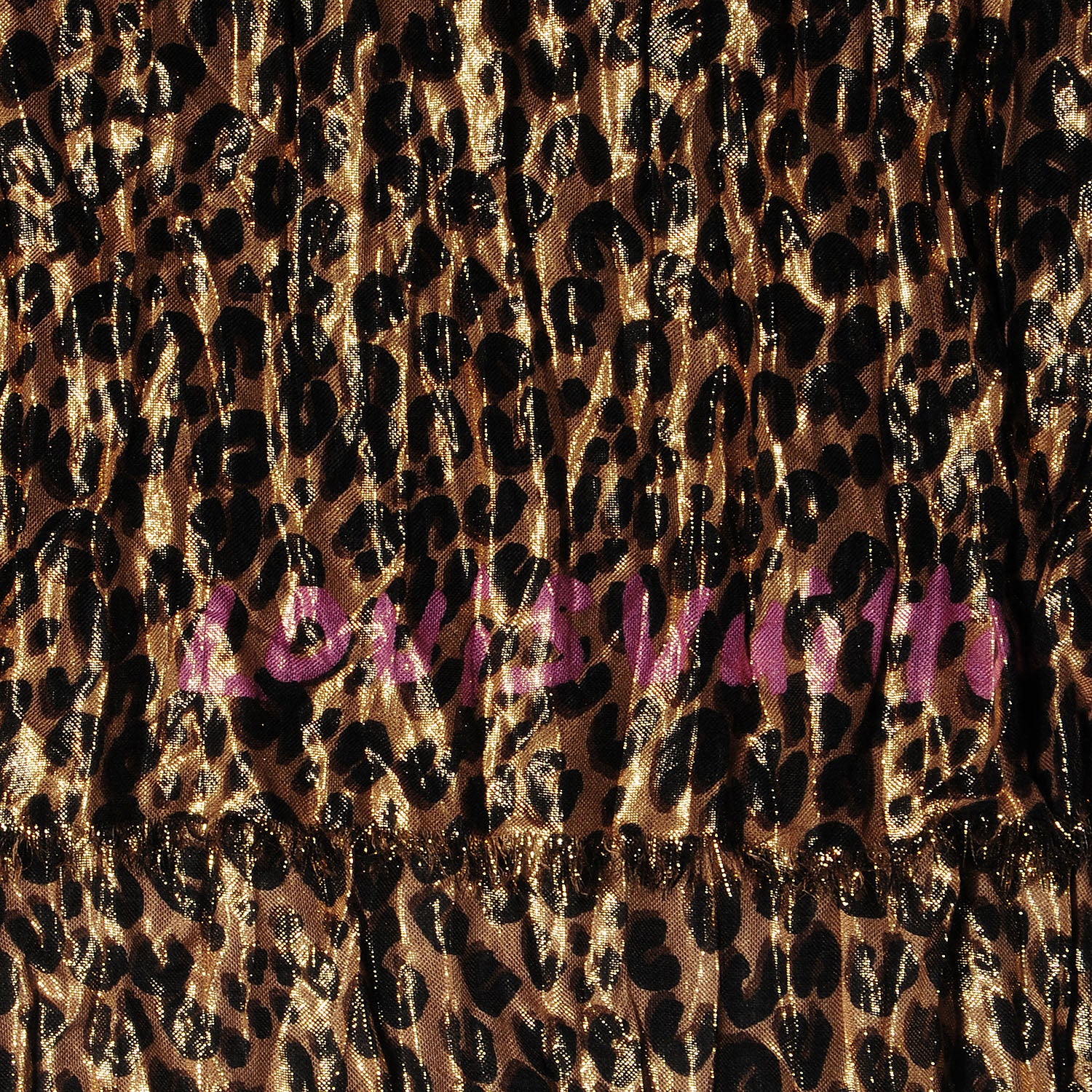 Louis Vuitton Cashmere Silk Leopard Etole Stole Disco Marron 4 of 6