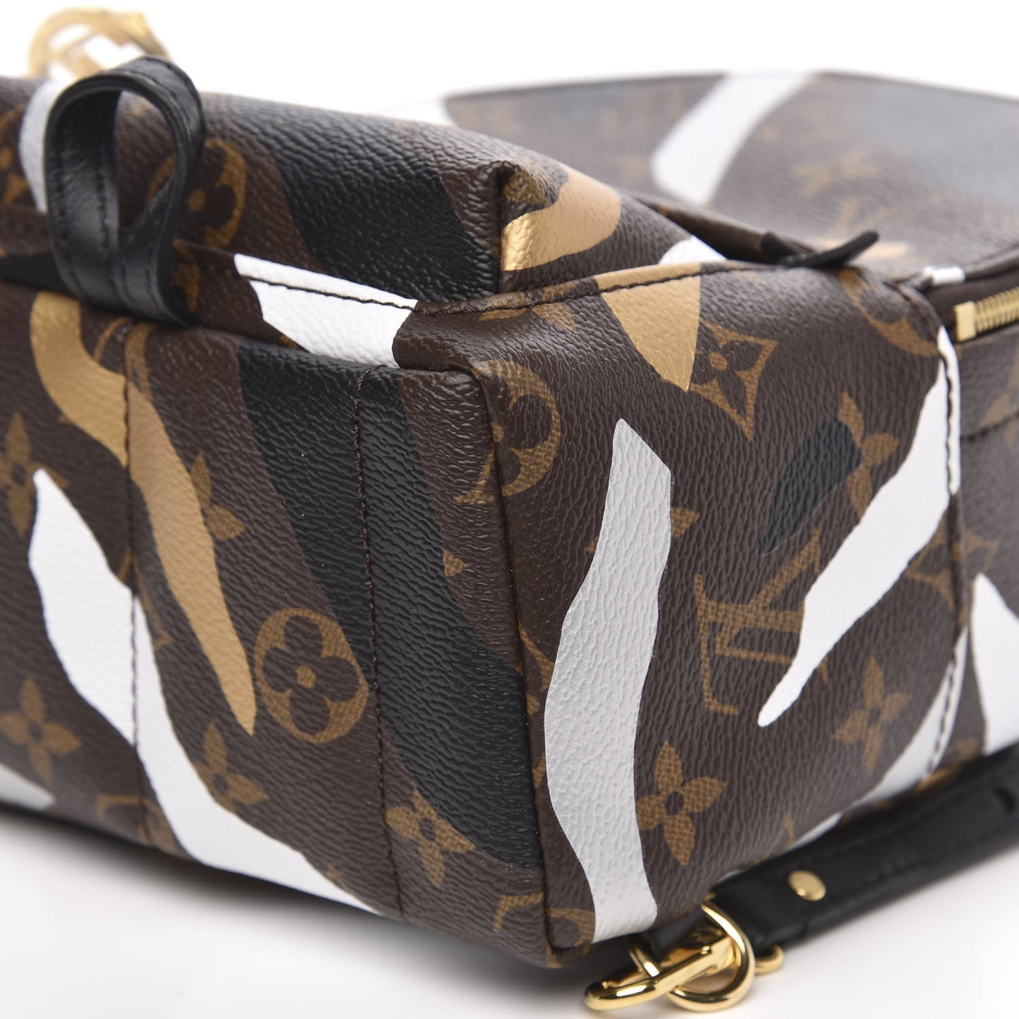 X LOL Monogram Palm Springs Backpack Mini Gold Silver