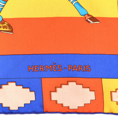 Hermes Silk Les Poneys de Polo Scarf 90 2 of 5