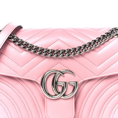 Gucci Calfskin Matelasse Small GG Marmont Shoulder Bag Wild Rose 9 of 11