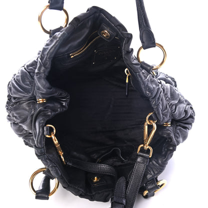 Prada Tessuto Nylon Gaufre Shopping Satchel Black 4 of 5