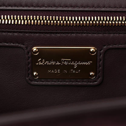 Salvatore Ferragamo Suede Calfskin Vera Bow Crossbody Bag Dark Bordeaux 6 of 11