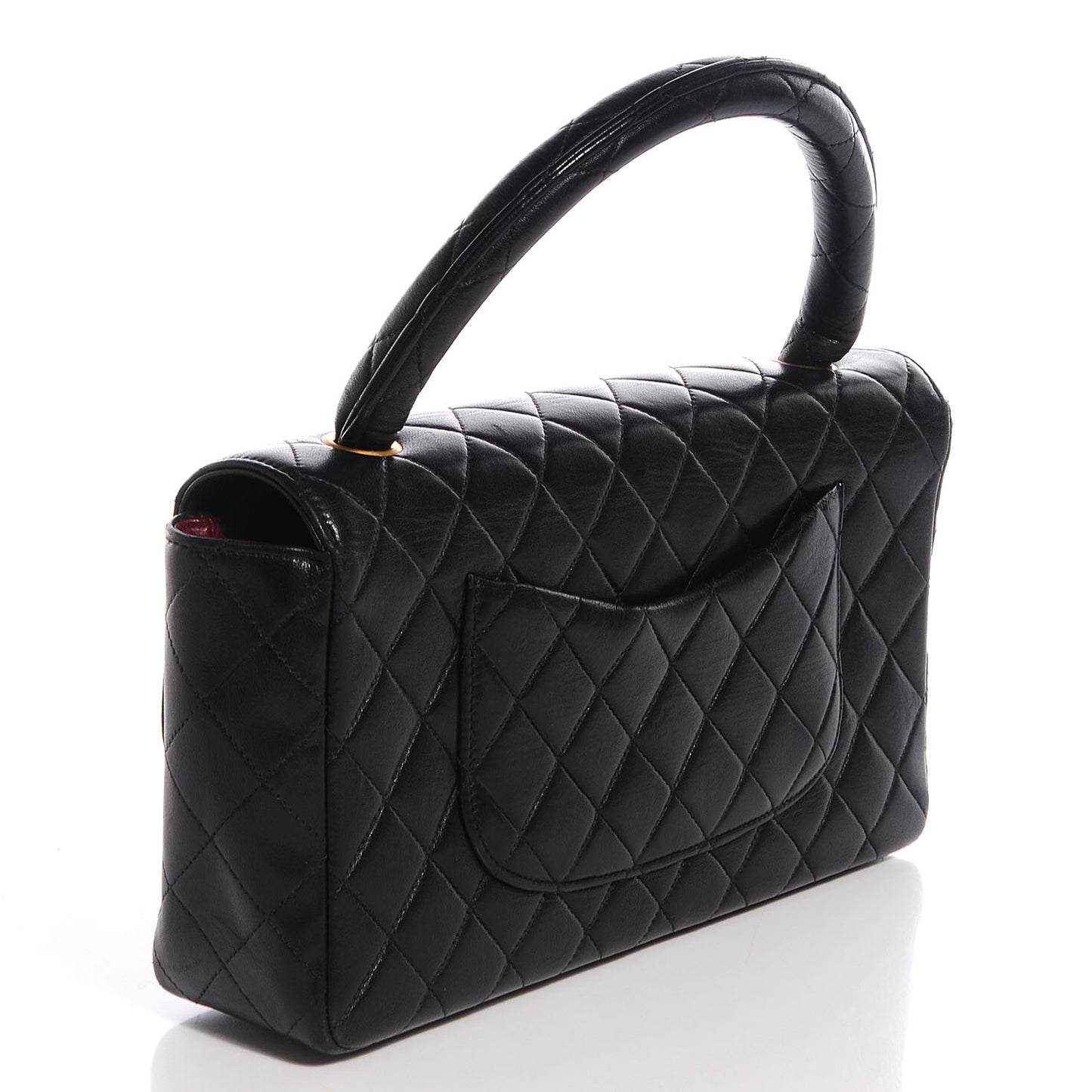 Lambskin Medium Kelly Flap Bag Black