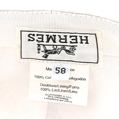 Hermes Cotton Nevada Hat 58 8 of 8