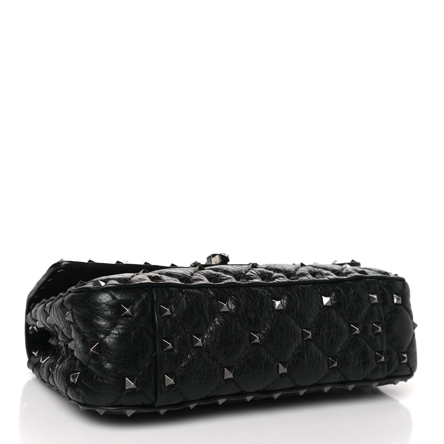 Valentino Garavani Lambskin Small Rockstud Spike Shoulder Bag Black 4 of 9