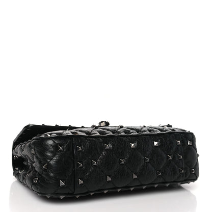 Valentino Garavani Lambskin Small Rockstud Spike Shoulder Bag Black 4 of 9