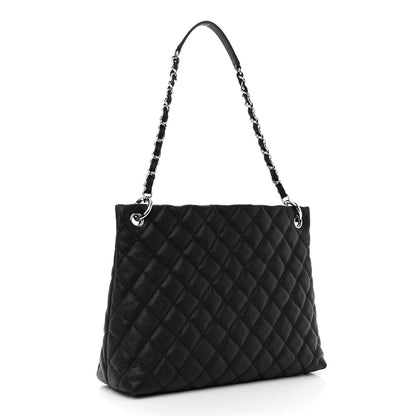 Chanel Caviar Quilted Large CC Shopping Tote Black 3 of 10