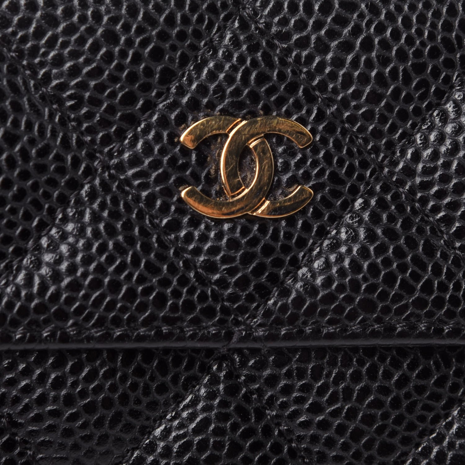 Chanel Caviar Quilted Compact French Flap Wallet Black 4 of 5