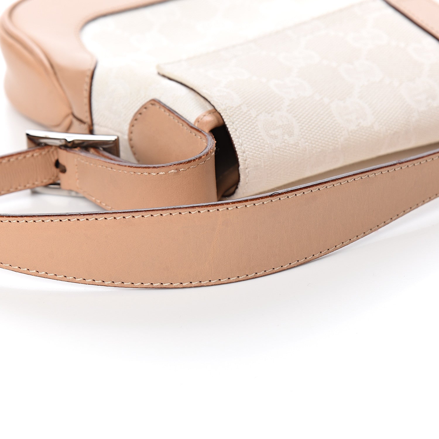 Gucci Monogram Small Jackie O Hobo White Brown 13 of 13