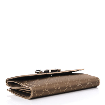 Gucci Monogram Princy Continental Wallet Gold 4 of 9