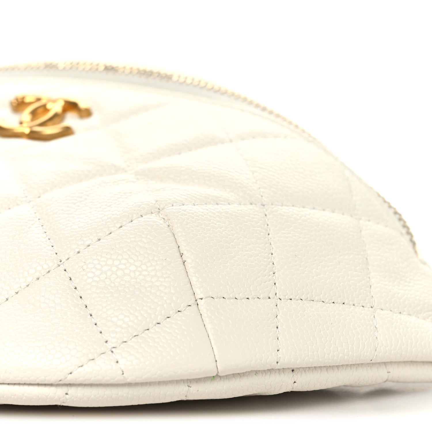 Chanel Caviar Quilted Sweetheart Belt Bag White 10 of 10