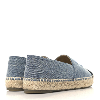 Chanel Denim CC Espadrilles 37 Blue Black 5 of 10