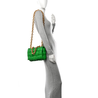 Bottega Veneta Lambskin Maxi Intreccio Padded Chain Cassette Crossbody Bag Parakeet 3 of 10