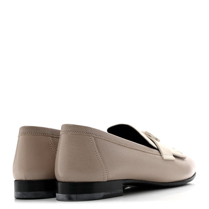 Hermes Goatskin Womens Royal Loafers 36.5 Multicolore Beige Mastic 5 of 10