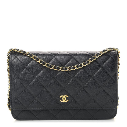 Chanel Caviar Quilted Wallet On Chain WOC Black 1 of 12