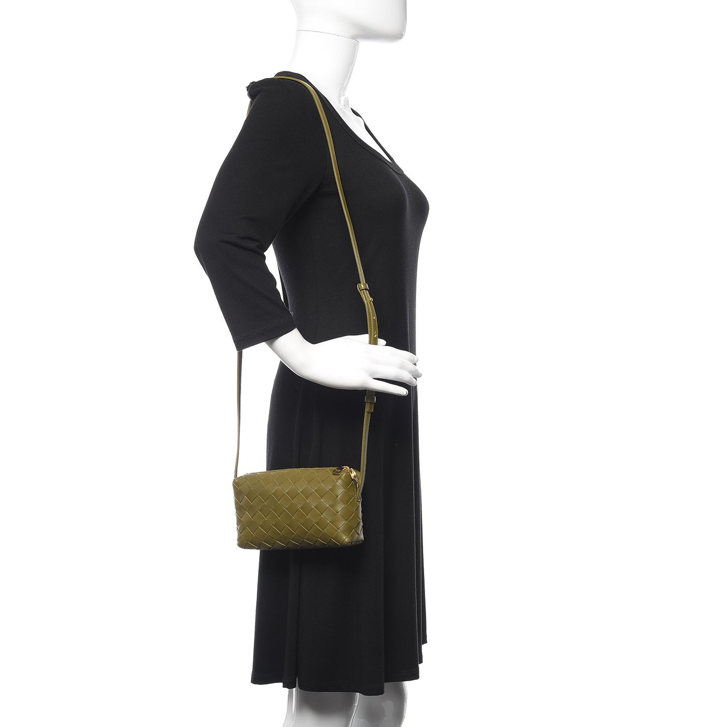 Nappa Intrecciato Mini Crossbody Mud